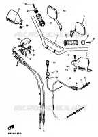 GUIDON ET CABLES pour Yamaha TENERE 25KW 1994