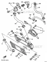 RADIATEUR / DURITES pour Yamaha SUPERTENERE 1989
