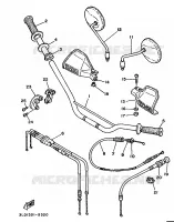 GUIDON ET CABLES pour Yamaha SUPERTENERE 1989