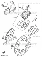 ETRIER DE FREIN ARRIERE pour Yamaha SUPERTENERE 1989