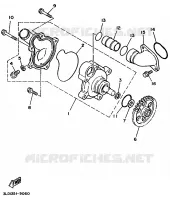 POMPE A EAU / DURITES pour Yamaha SUPERTENERE 1991