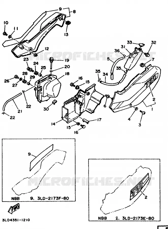 CACHE LATERAL - RESERVOIR D'HUILE Yamaha MOTO 750 1991 SUPERTENERE  XTZ750