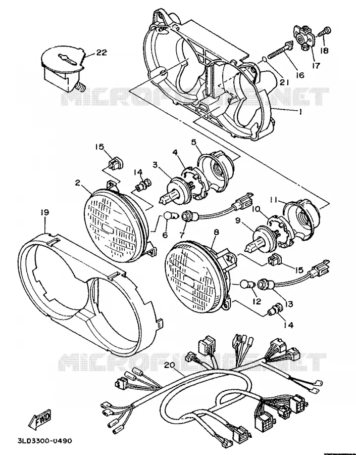 ALTERNATIVE PHARE - ANGLETERRE Yamaha MOTO 750 1993 SUPERTENERE  XTZ750
