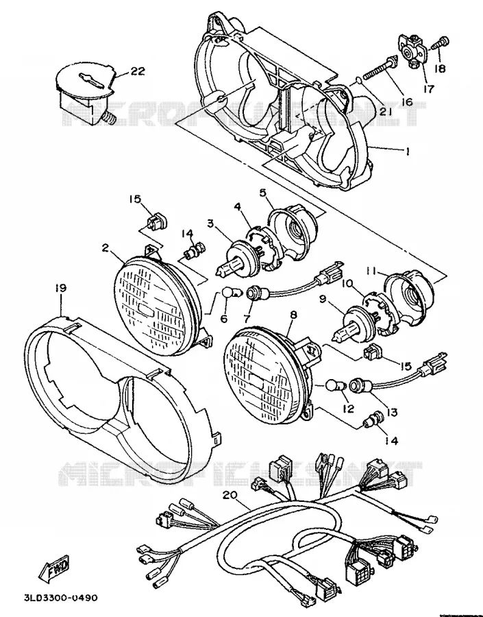 PIÈCES OPTIONNELLES - CARBURATEUR / PHARE / COMPTEUR Yamaha MOTO 750 1994 SUPERTENERE  XTZ750