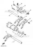 BARILLET DE SELECTION / FOURCHETTE pour Yamaha SUPERTENERE 1995