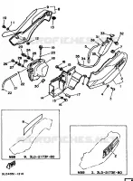 CACHE LATERAL   RESERVOIR D'HUILE pour Yamaha SUPERTENERE 1991