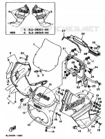 CARENAGE AVANT pour Yamaha SUPERTENERE 1991