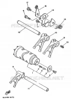 BARILLET DE SELECTION / FOURCHETTES pour Yamaha SUPERTENERE 1991