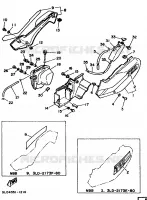 CACHE LATERAL   RESERVOIR D'HUILE pour Yamaha SUPERTENERE 1991