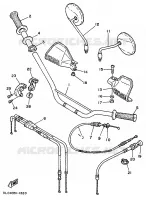 GUIDON ET CABLES pour Yamaha SUPERTENERE 1992