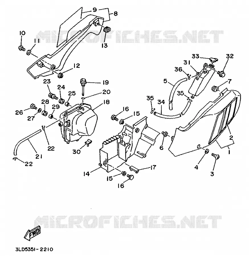COUVERCLE LATERAL Yamaha MOTO 750 1992 SUPERTENERE  XTZ750H (51KW)