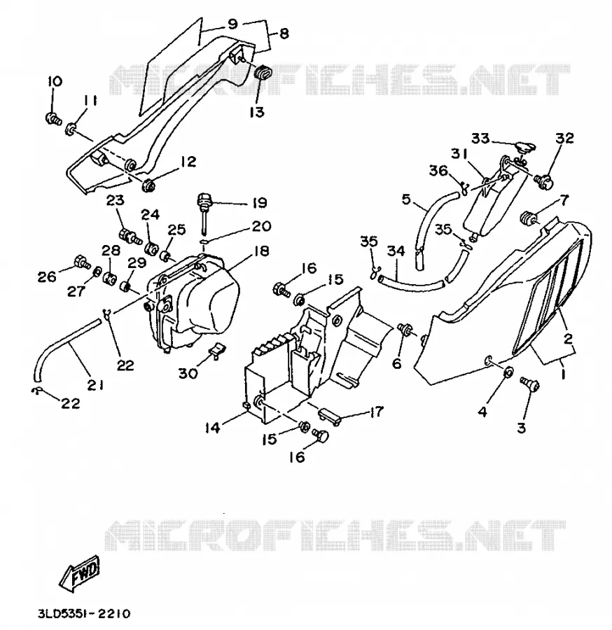 COUVERCLE LATERAL Yamaha MOTO 750 1993 SUPERTENERE  XTZ750N (37KW)