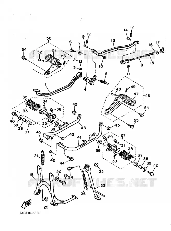 SUPPORT / REPOSE PIEDS Yamaha MOTO 1000 1986 VIRAGO  XV1000