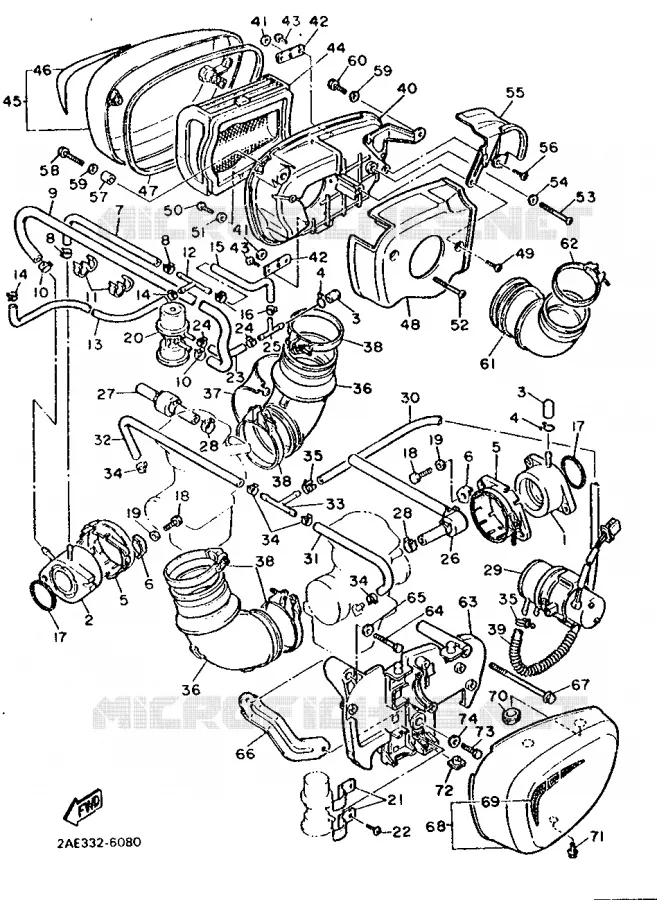 ADMISSION Yamaha MOTO 1000 1987 VIRAGO  XV1000