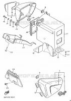 CACHE LATERAL   RESERVOIR D'HUILE pour Yamaha VIRAGO 1988
