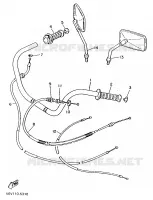GUIDON ET CABLES pour Yamaha VIRAGO 1988