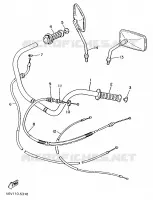 GUIDON ET CABLES pour Yamaha VIRAGO 1988
