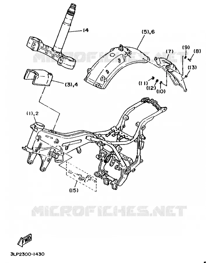 PIÈCES OPTIONNELLES - PARTIE CYCLE Yamaha MOTO 1100 1992 VIRAGO  XV1100