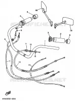 GUIDON ET CABLES pour Yamaha VIRAGO 1997