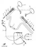GUIDON ET CABLES pour Yamaha VIRAGO 1998