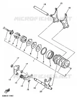 BARILLET DE SELECTION / FOURCHETTES pour Yamaha VIRAGO 1998