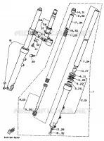 FOURCHE pour Yamaha VIRAGO 1998