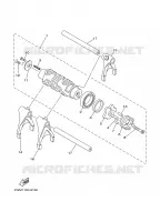 BARILLET DE SELECTION / FOURCHETTES pour Yamaha WILDSTAR 1999