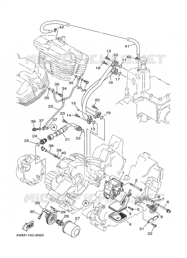 POMPE A HUILE Yamaha MOTO 1600 2001 WILDSTAR  XV1600A