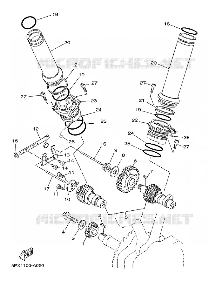 ARBRE A CAMES / CHAINE DE DISTRIBUTION Yamaha MOTO 1700 2003 ROADSTAR WARRIOR  XV17PCR