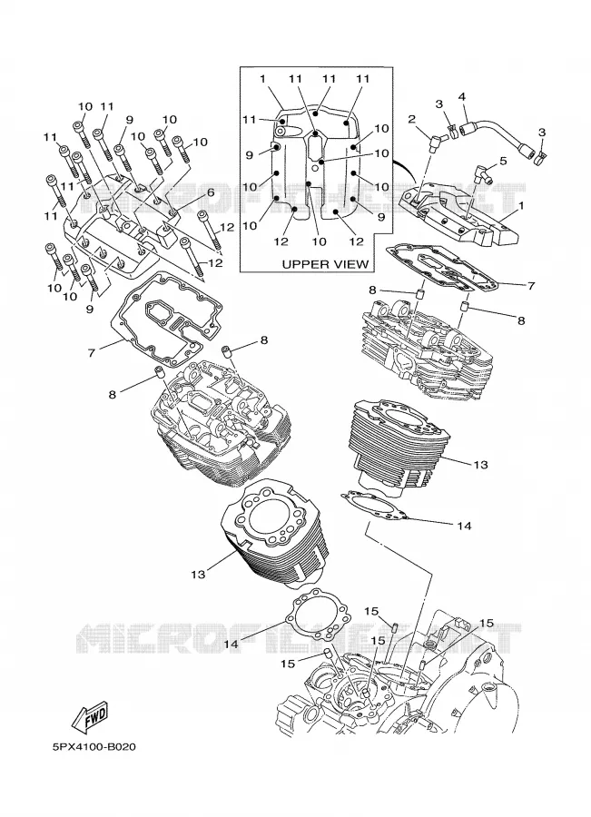 CYLINDRE Yamaha MOTO 1700 2004 ROADSTAR WARRIOR  XV17PCS