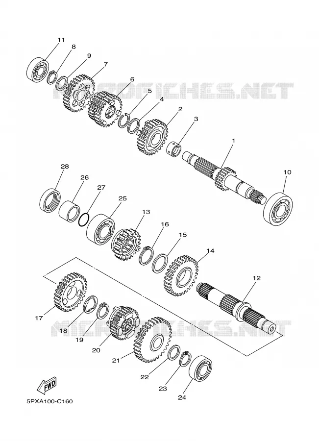 TRANSMISSION Yamaha MOTO 1700 2004 ROADSTAR WARRIOR  XV17PCS