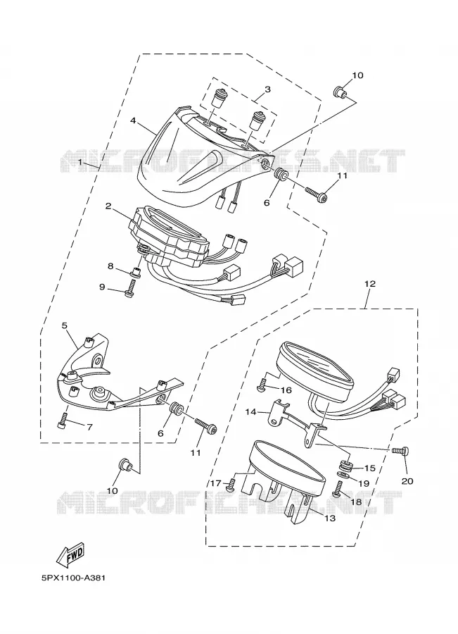 COMPTEUR  Yamaha MOTO 1700 2004 ROADSTAR WARRIOR  XV17PCS