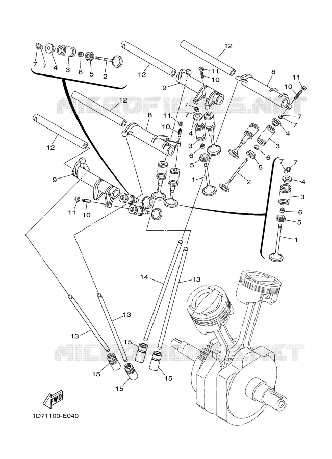 SOUPAPE Yamaha MOTO 1900 2007 MIDNIGHT STAR  XV1900A