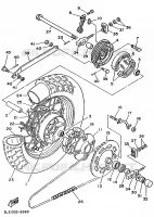 ROUE ARRIERE pour Yamaha VIRAGO 1992
