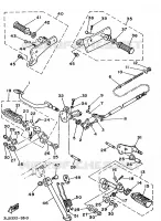 SUPPORT / REPOSE PIEDS pour Yamaha VIRAGO 1992