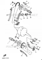 ARBRE A CAMES / CHAINE DE DISTRIBUTION pour Yamaha VIRAGO 1992