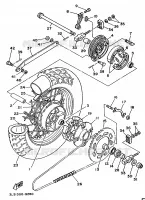 ROUE ARRIERE pour Yamaha VIRAGO 1992
