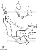 GUIDON ET CABLES pour Yamaha VIRAGO 1992