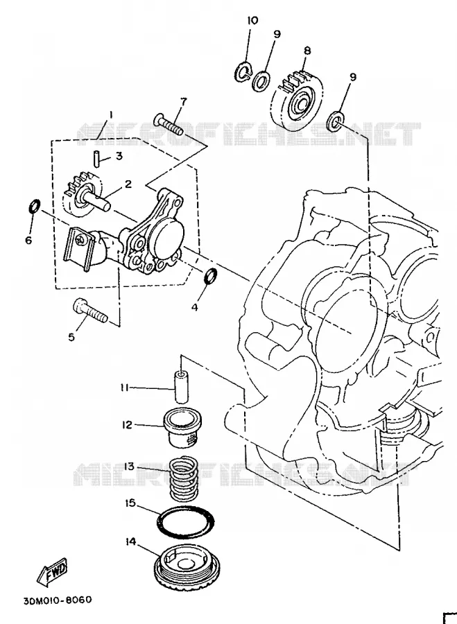 POMPE A HUILE Yamaha MOTO 250 1994 VIRAGO  XV250