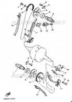 ARBRE A CAMES / CHAINE DE DISTRIBUTION pour Yamaha VIRAGO 1995