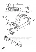 AMORTISSEUR ARRIERE / BRAS OSCILLANT pour Yamaha VIRAGO 1987
