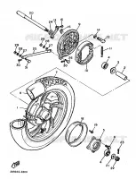 ROUE ARRIERE pour Yamaha VIRAGO 1987
