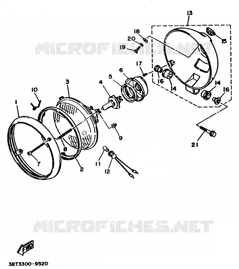 PHARE  Yamaha MOTO 535 1994 VIRAGO  XV535