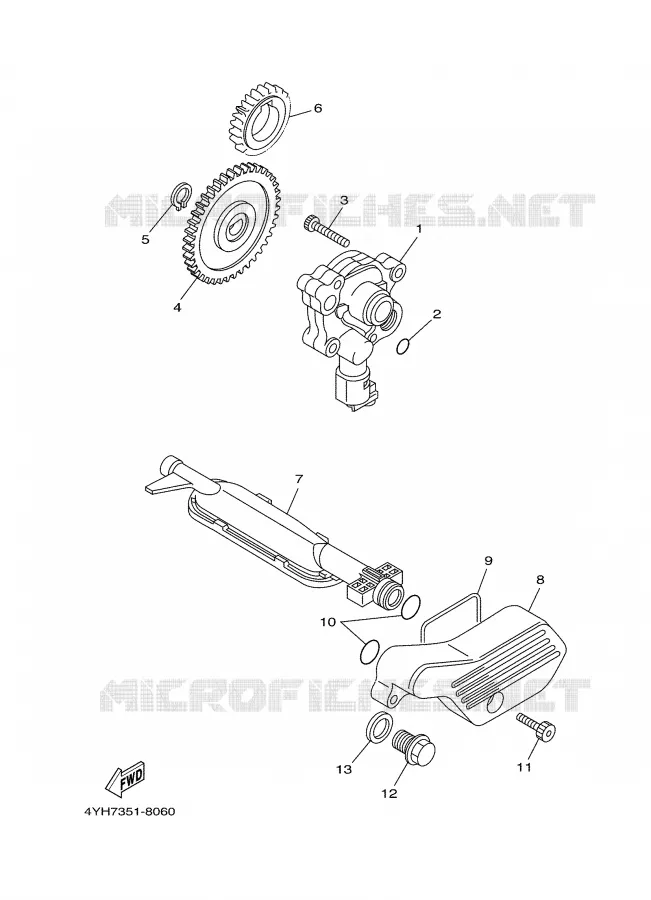 POMPE A HUILE Yamaha MOTO 535 2000 VIRAGO  XV535