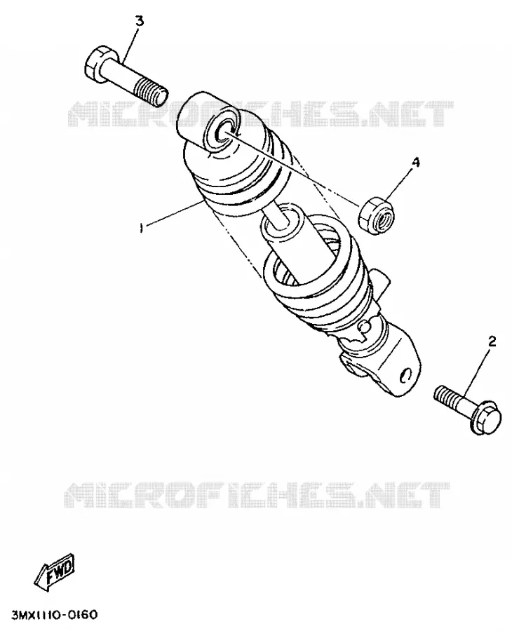 AMORTISSEUR ARRIERE Yamaha SCOOTER 50 1990 BOOSTER  CW50T