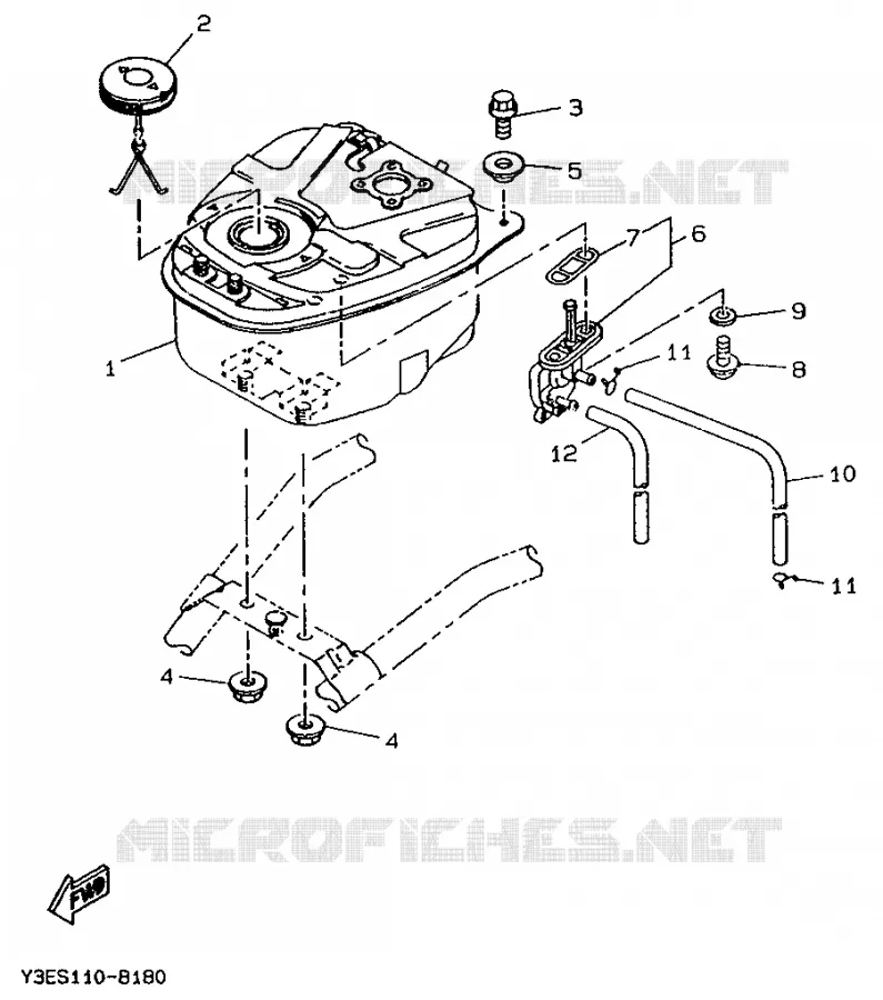 RESERVOIR A ESSENCE Yamaha SCOOTER 50 1990 BOOSTER  CW50T