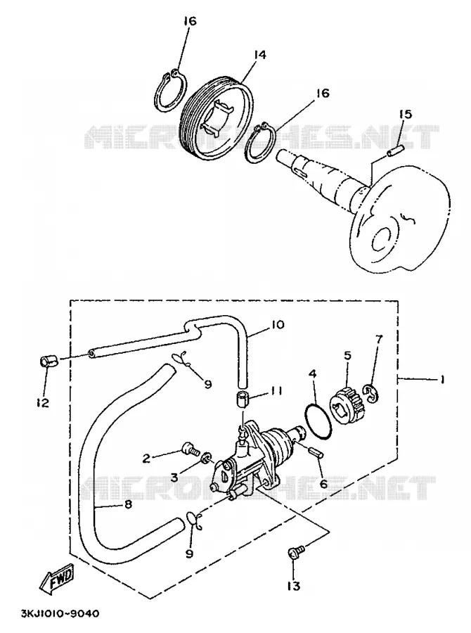 POMPE A HUILE Yamaha SCOOTER 50 1990 JOG  CY50