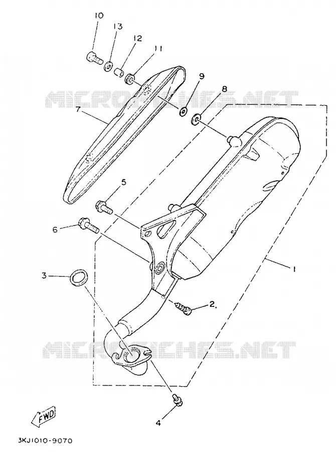 ECHAPPEMENT Yamaha SCOOTER 50 1990 JOG  CY50