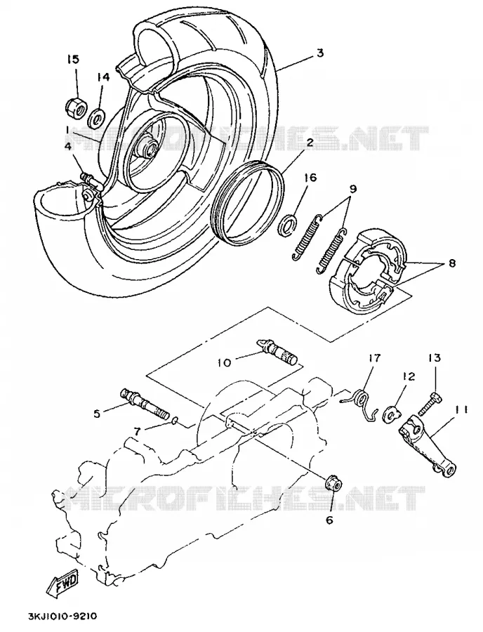 ROUE ARRIERE Yamaha SCOOTER 50 1991 JOG  CY50