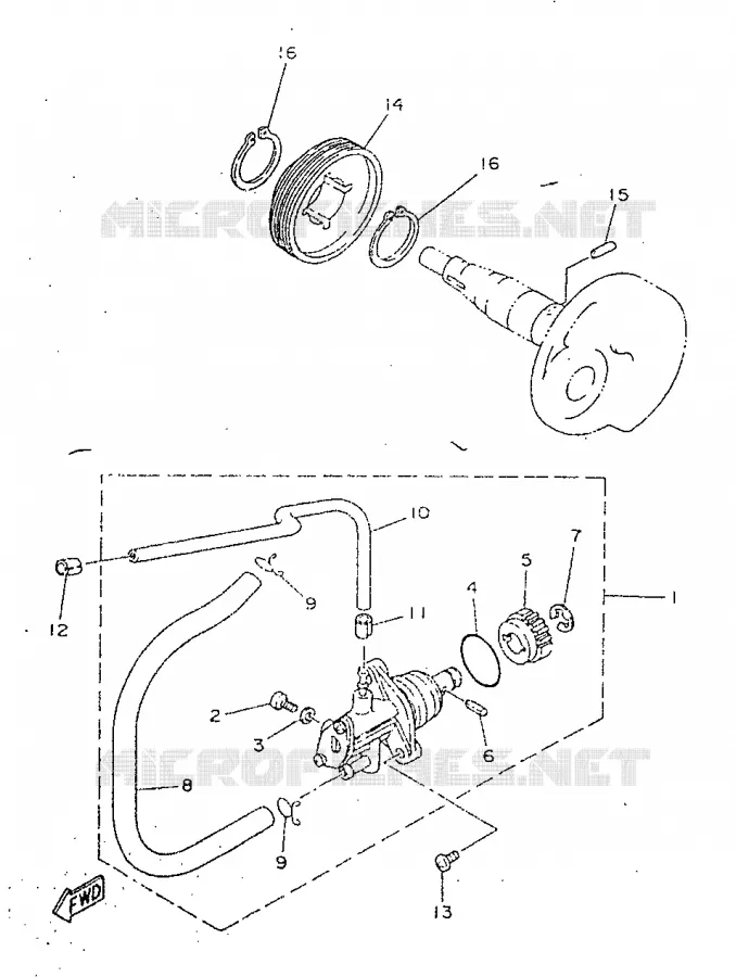 POMPE A HUILE Yamaha SCOOTER 50 1998 JOG R  CY50R